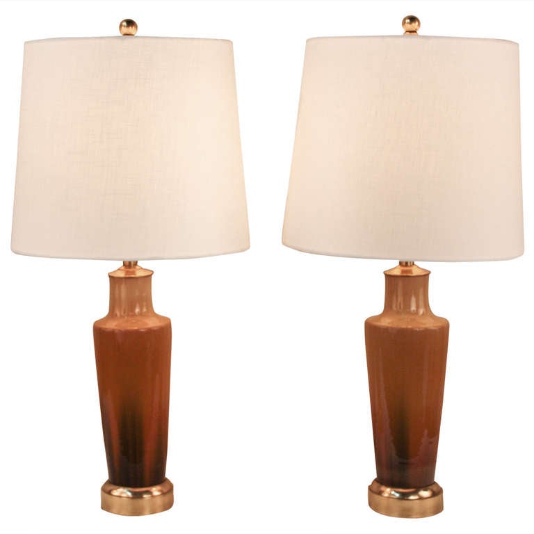 Beautiful Pair of 1930's Table Lamps