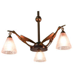 1930's Stork Art Deco Chandelier