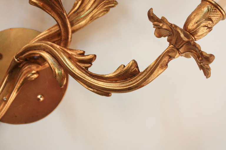 Mid-20th Century Pair of 1930's Art Nouveau Wall Sconces