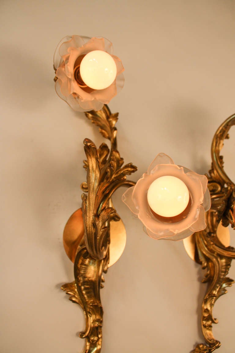Pair of 1920's Art Nouveau Wall Sconces 3
