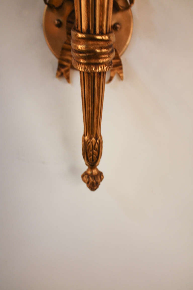 Pair of 1930's Torch Wall Sconces 2