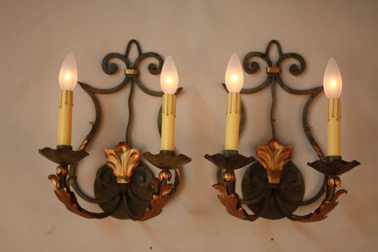 French Iron Wall Sconces 2