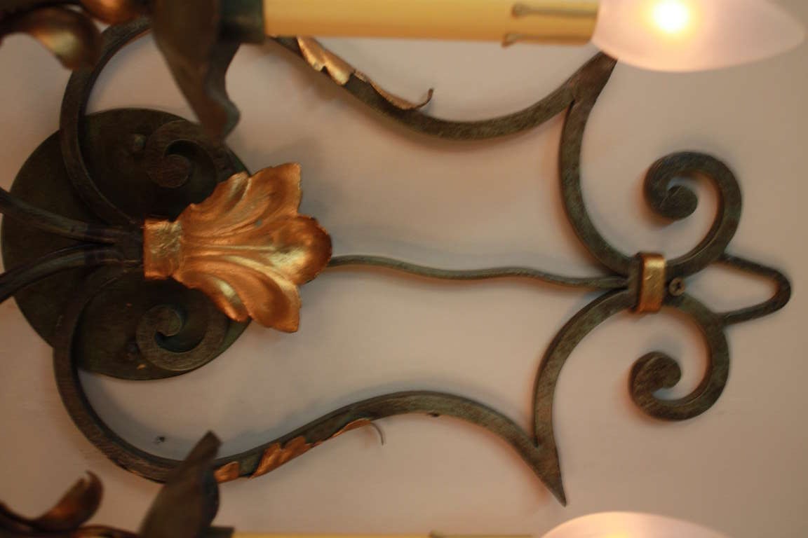 French Iron Wall Sconces 1