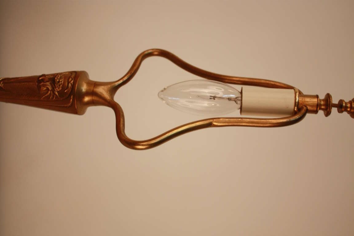 Bronze Table Lamp By G Leleu 1