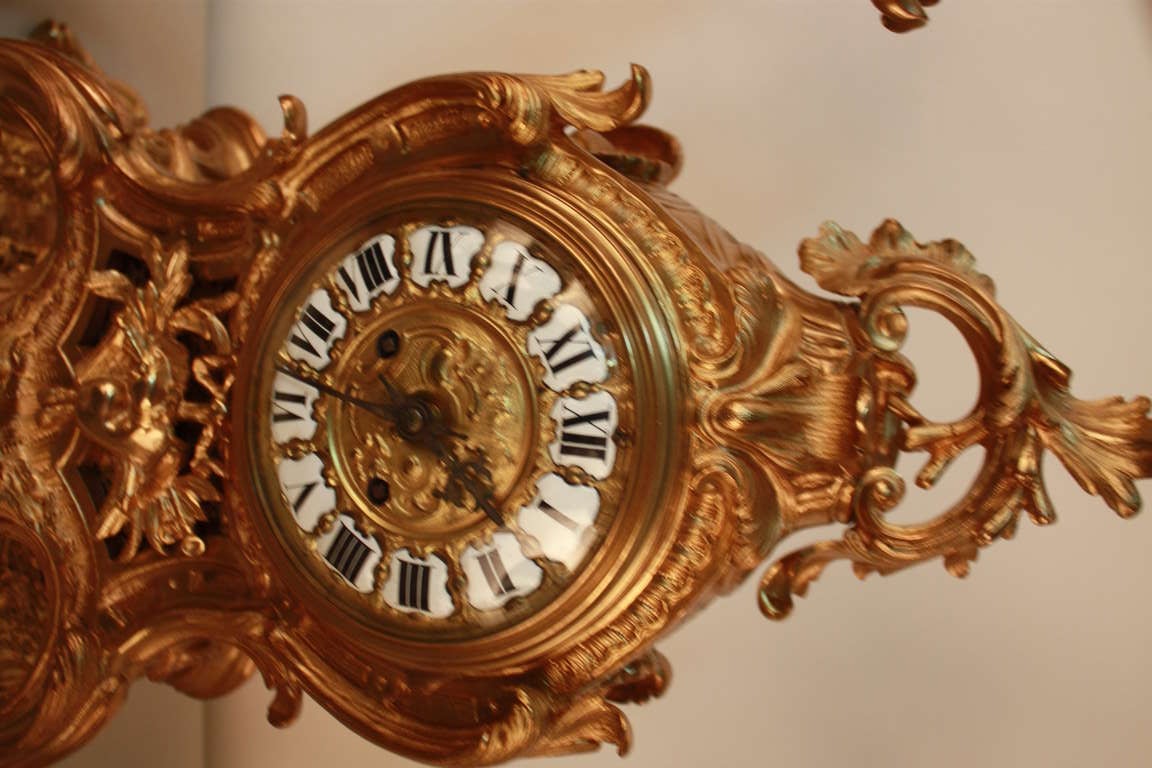 Clock Set By H. Luppens Paris 4