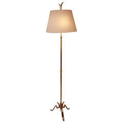French Mid Century Bronze Floor Lamp