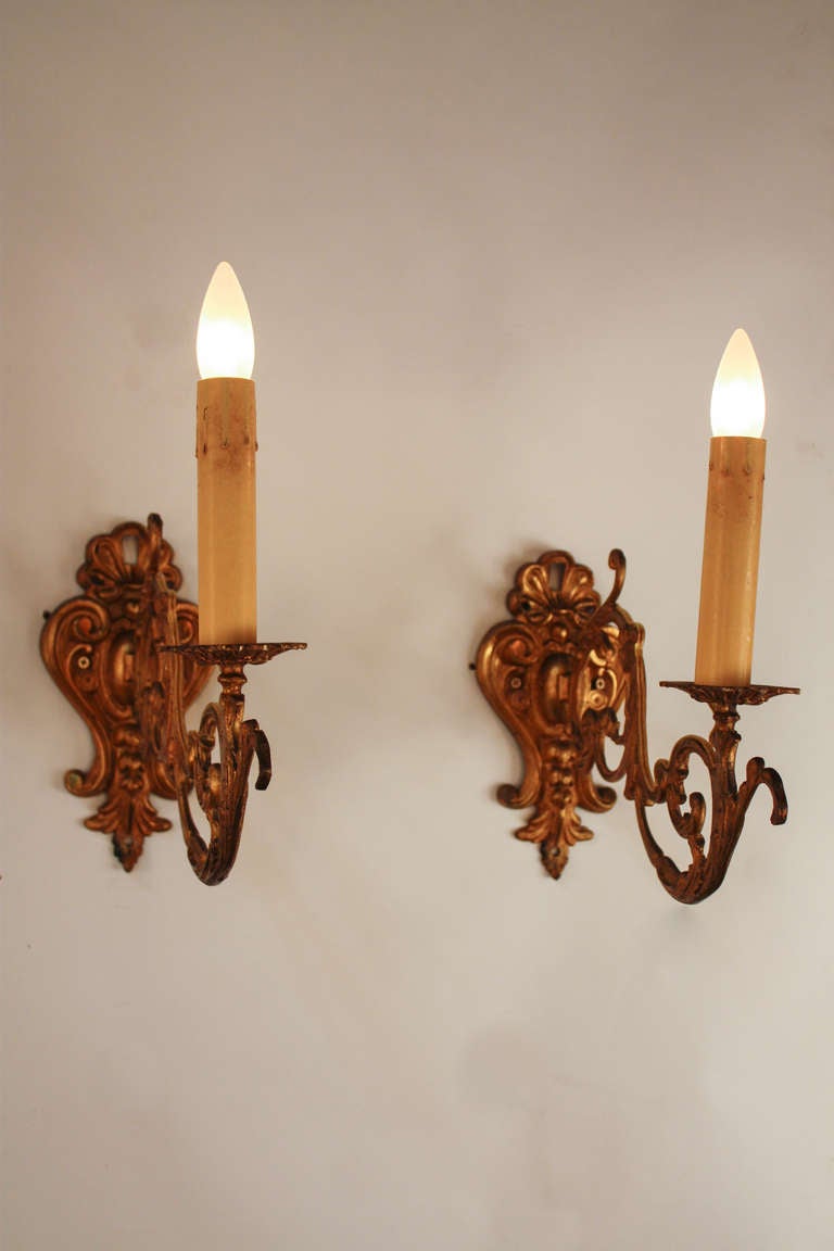 Pair of Art Nouveau Wall Sconces at 1stdibs