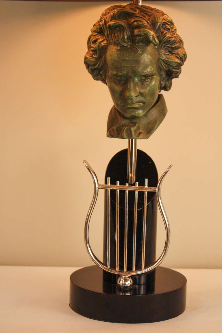 French Mid-Century Beethoven Table Lamp