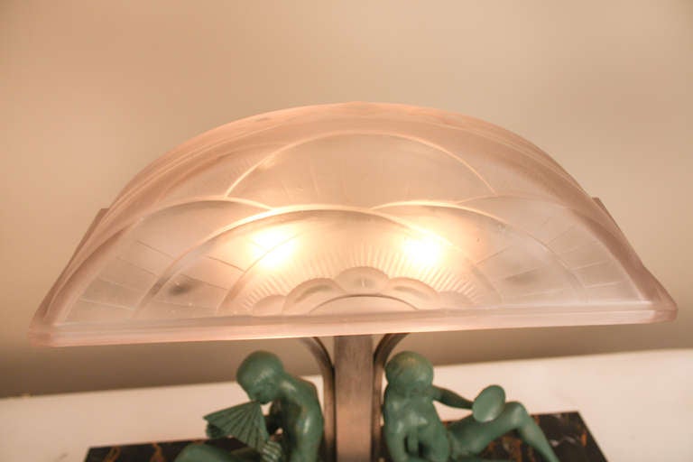 Art Deco Table Lamp by J Robert In Good Condition In Fairfax, VA