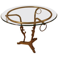 French Bronze Art Deco Table