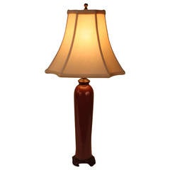 Oxblood Color Chinese Table Lamp