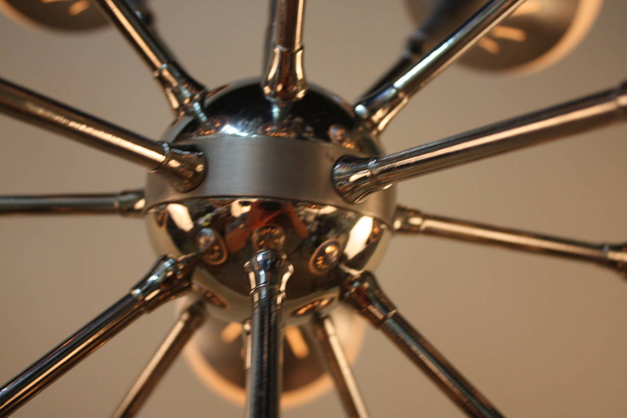 Mid-20th Century French Sputnik Chandelier