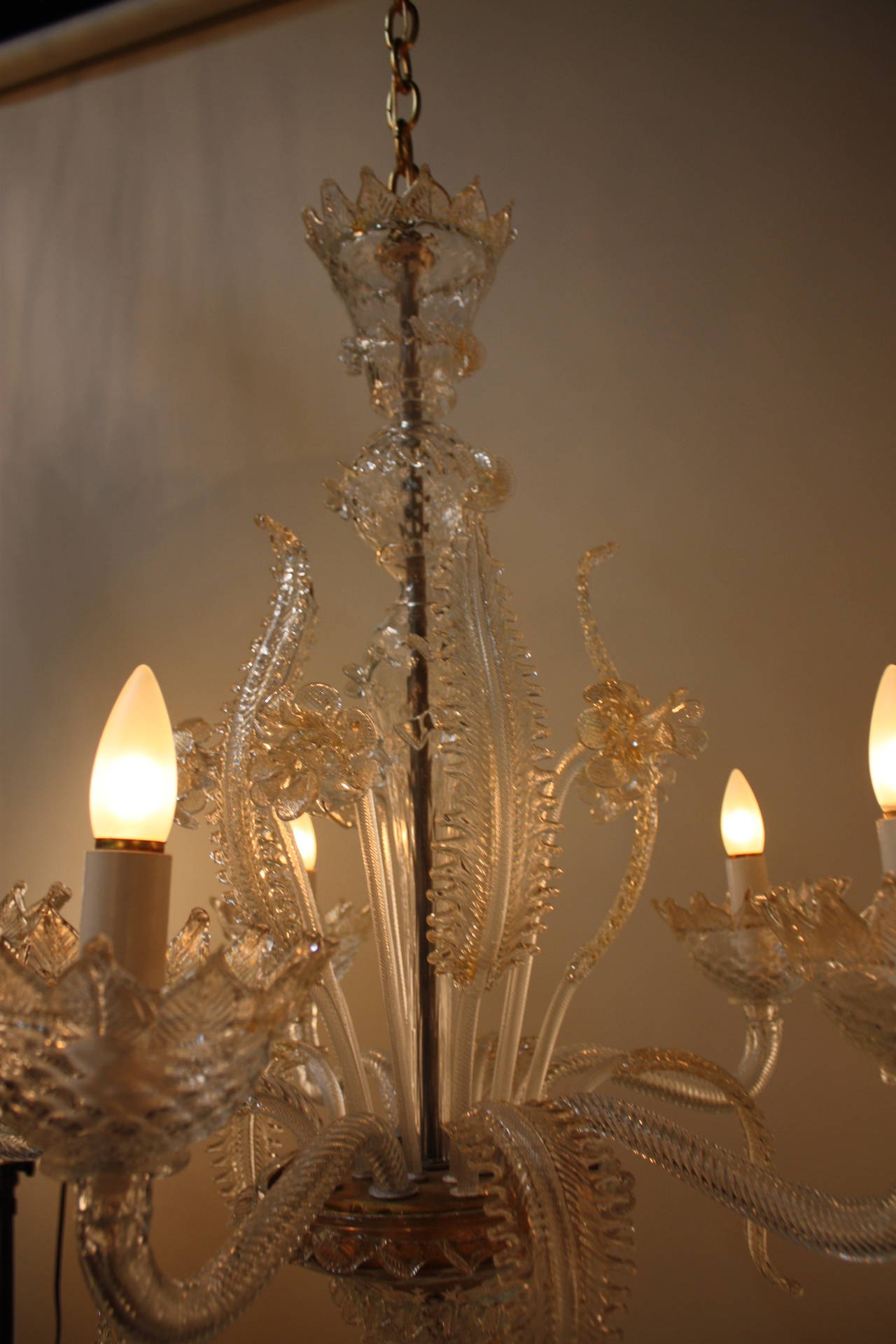 Italian Venetian Glass Chandelier