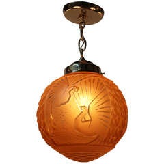 Art Deco Pendant Light By Muller Freres