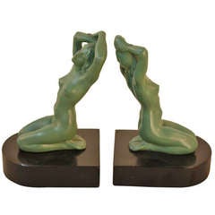 Vintage Pair Of Art Deco Bookends