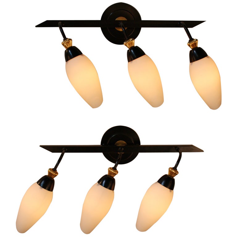 Pair of MidCentury Modern Wall Sconces by Arlus at 1stDibs