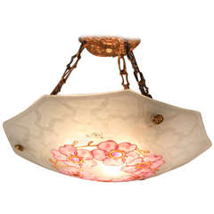 Signed 1930's Pendant Chandelier