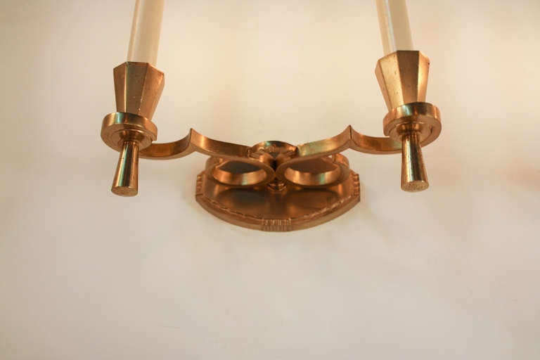 French Bronze Wall Sconces 1
