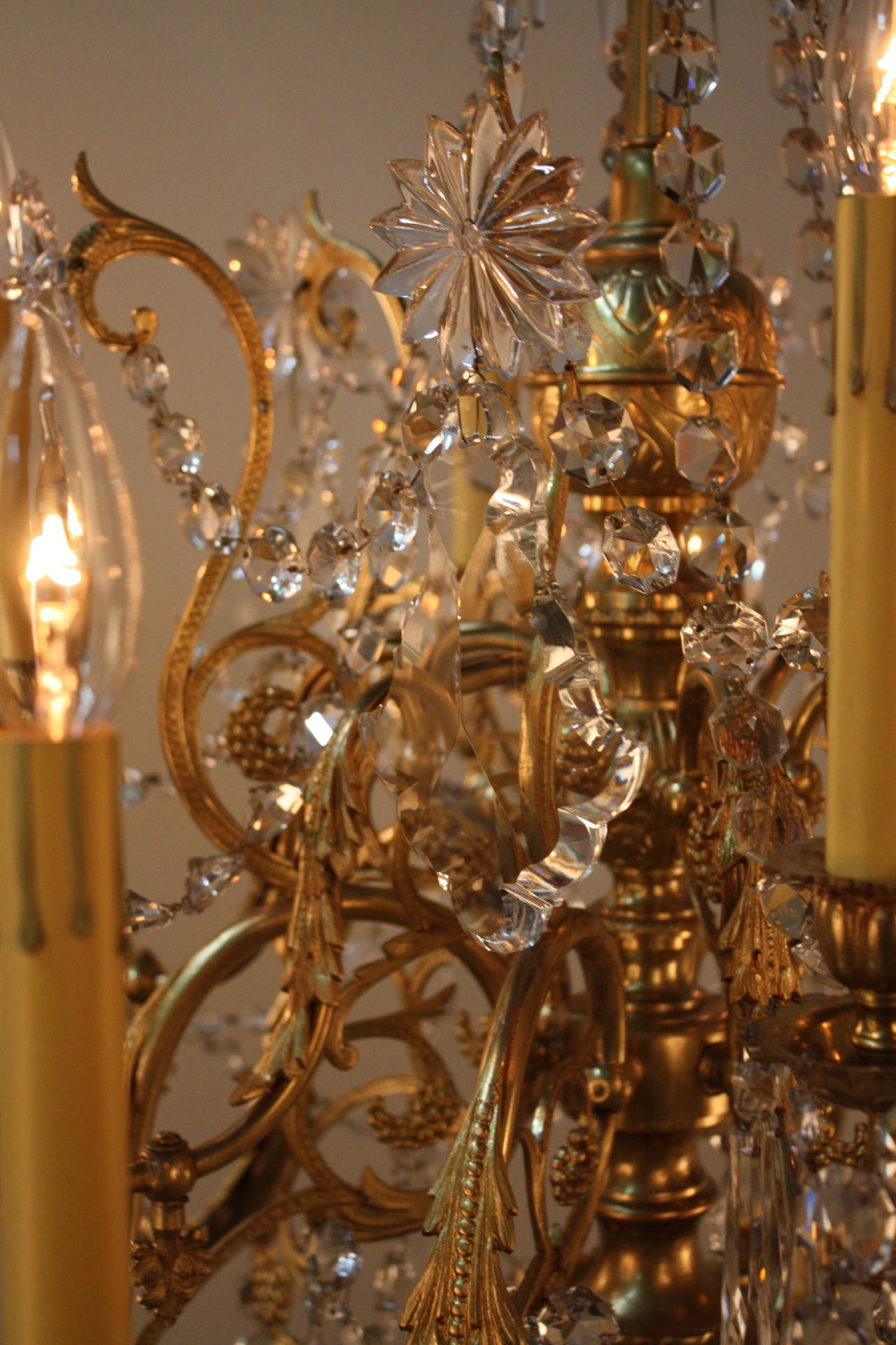 19th Century French Crystal Chandelier 3