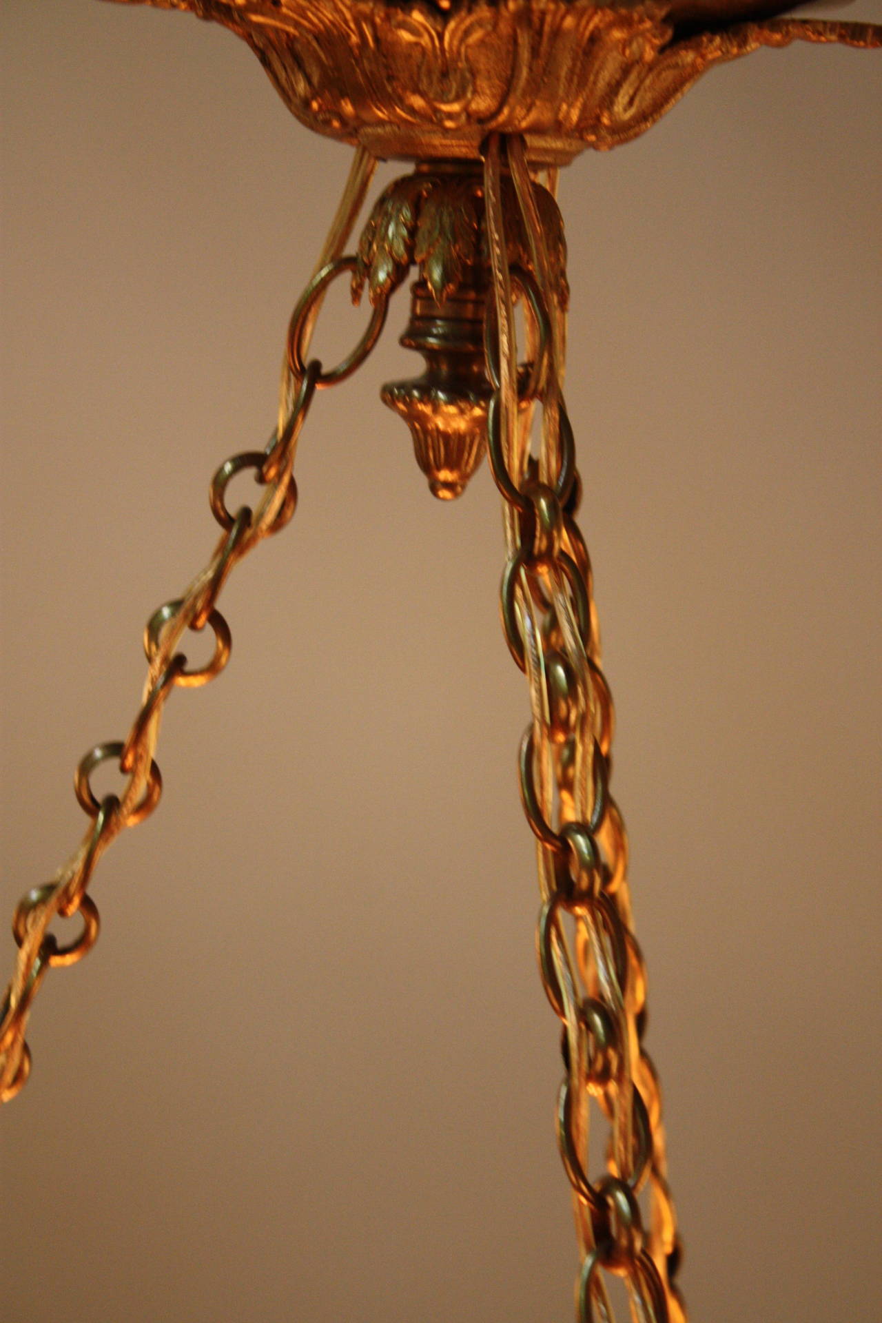 French Alabaster Chandelier 4