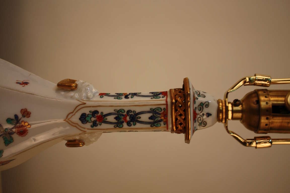 Limoges Porcelain Table Lamp In Good Condition In Fairfax, VA