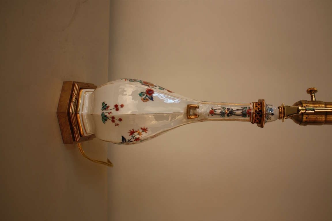 20th Century Limoges Porcelain Table Lamp