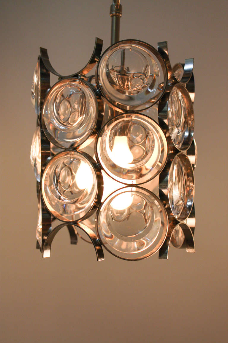 1960s Modern Crystal Chandelier by Palwa In Good Condition In Fairfax, VA