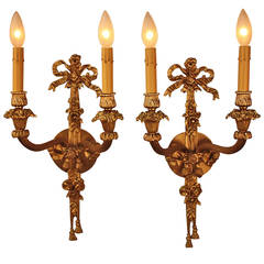 French Bronze Wall Sconces