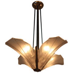 French Art Deco Chandelier by E.J.G.