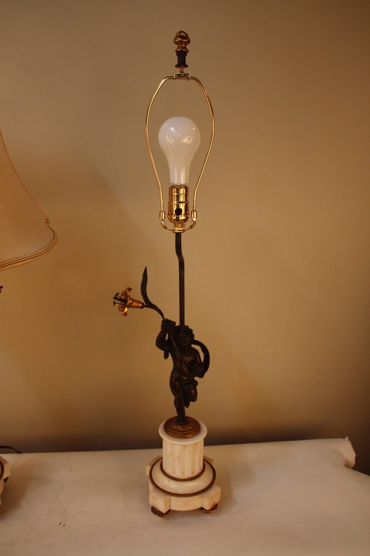 Pair of Bronze Table Lamps 2