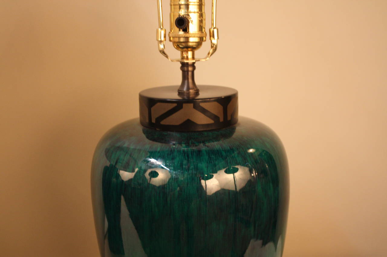 French Pair of M.P. Sèvres Porcelain Table Lamps
