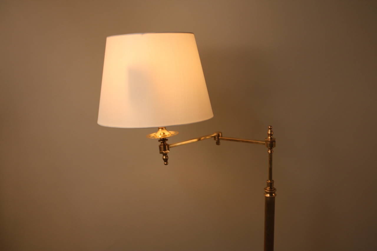 French Bronze Adjustable Floor Lamp In Good Condition In Fairfax, VA