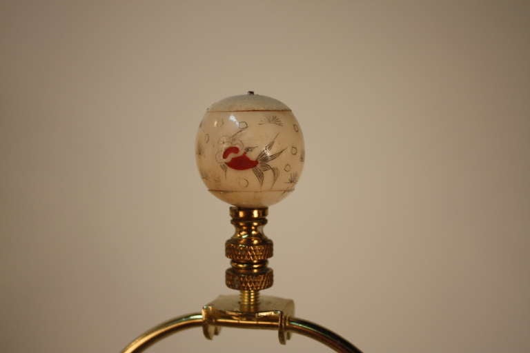19th c. Pair of Satsuma Table Lamps 3