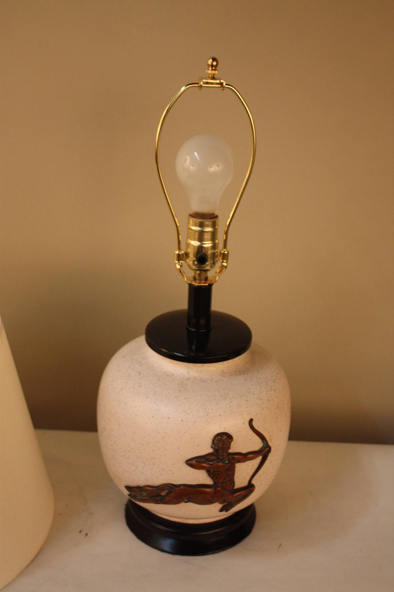 French Ceramic Lamp by Pol Chambost 1