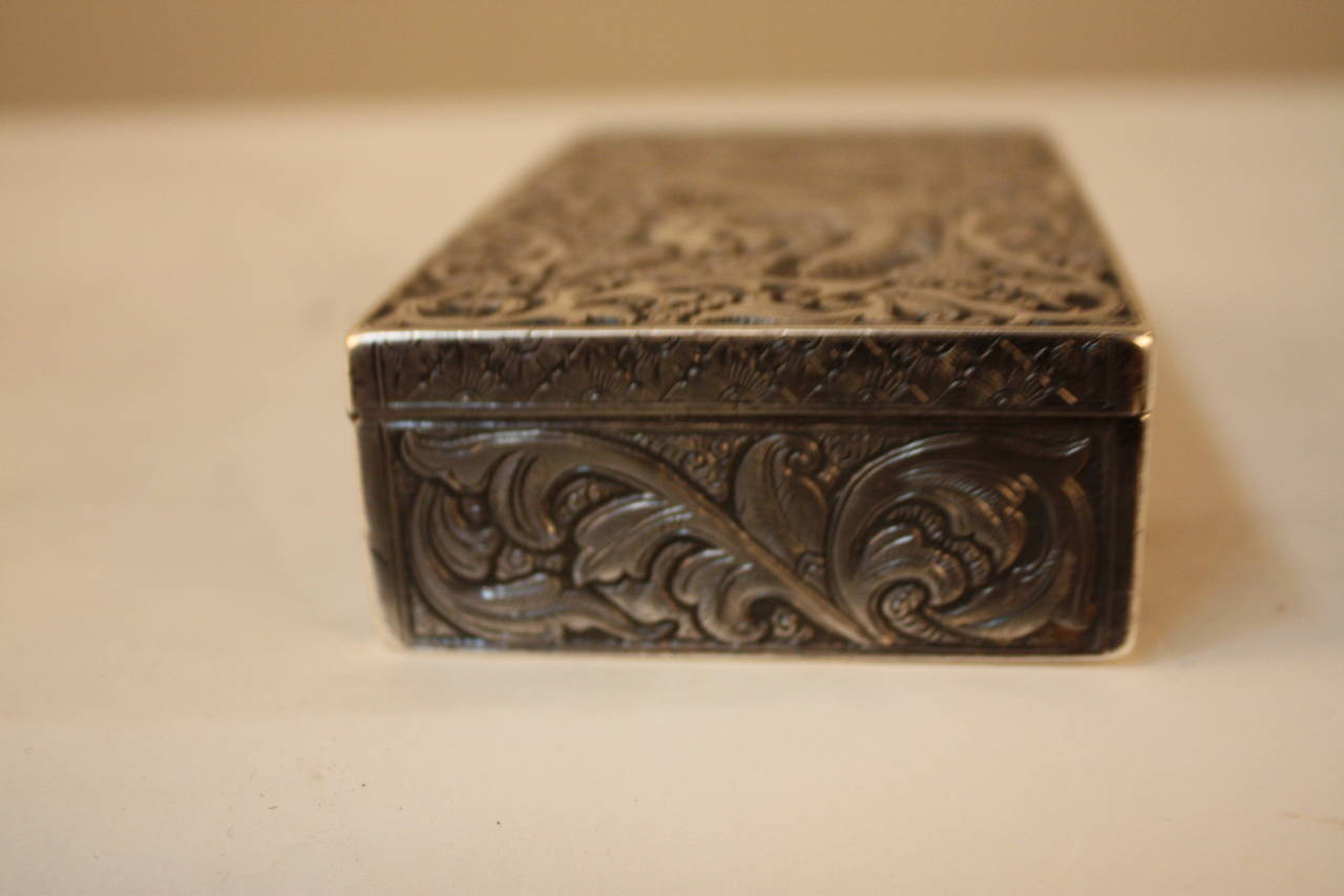 Oriental Dragon Silver Box