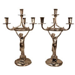 French Silver Candelabra French Silver Candelabra