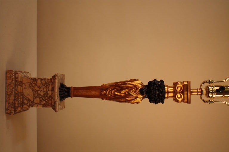 French Bronze Table Lamp