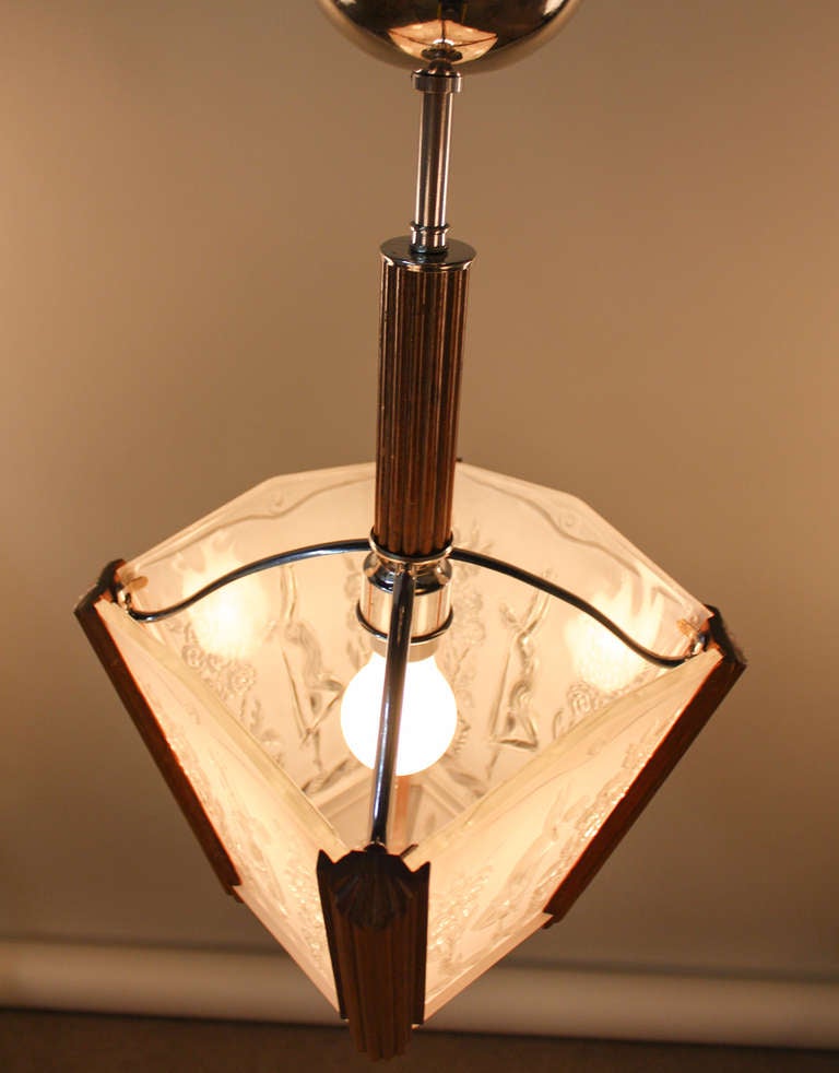 Glass Art Deco Lantern