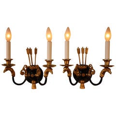 French Empire Style Bronze Wall Sconces