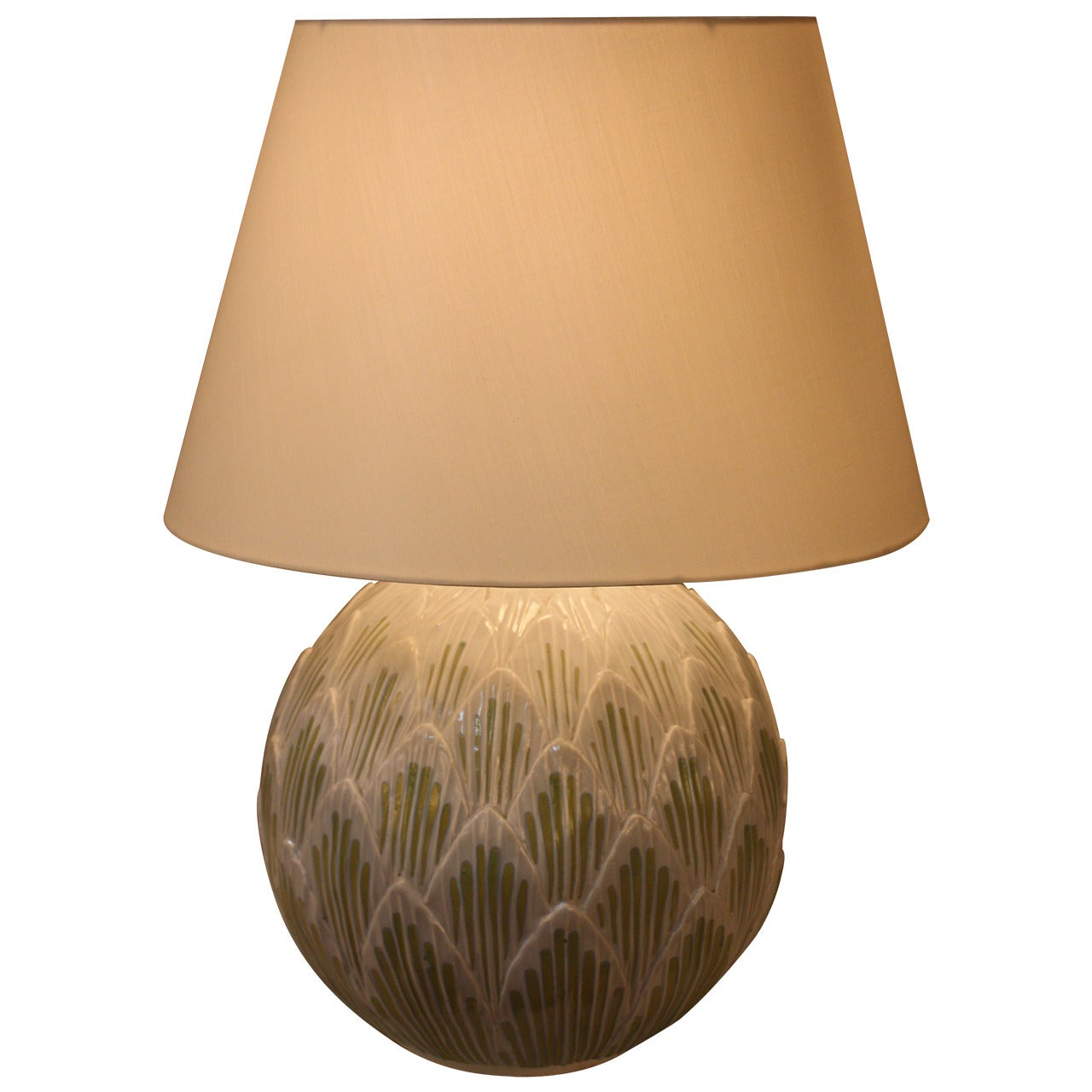 Ceramic Artichoke Lamp