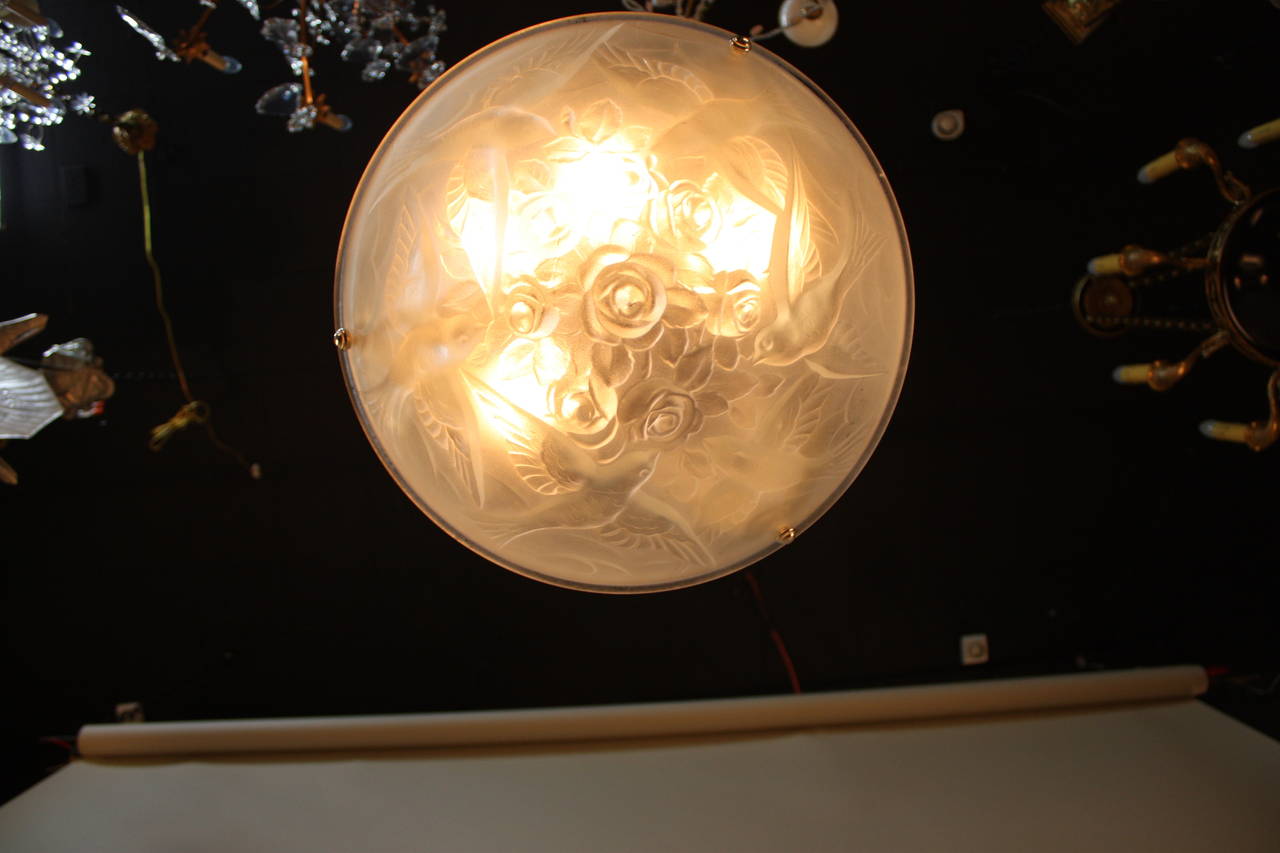 French Art Deco Pendant Light by Verart In Good Condition In Fairfax, VA