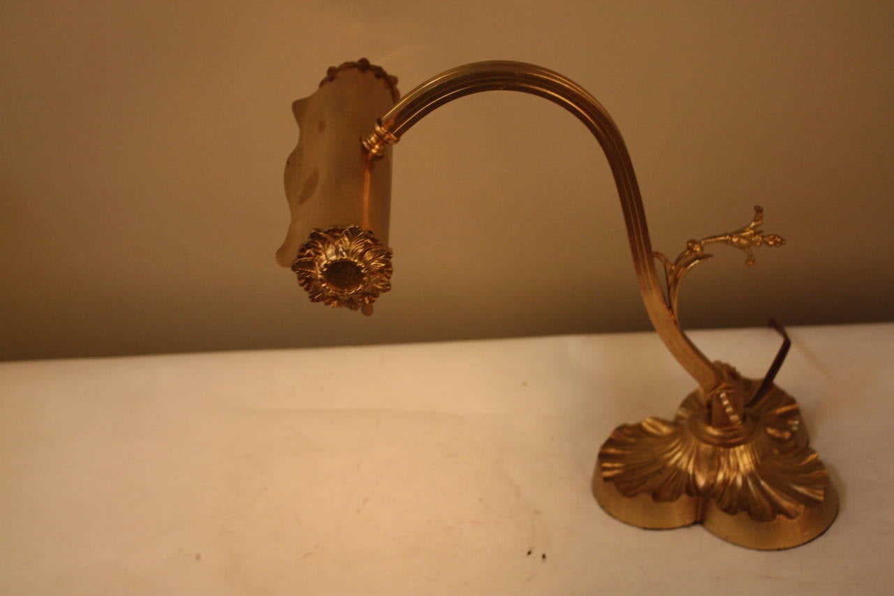 French Bronze Piano / Desk Lamp