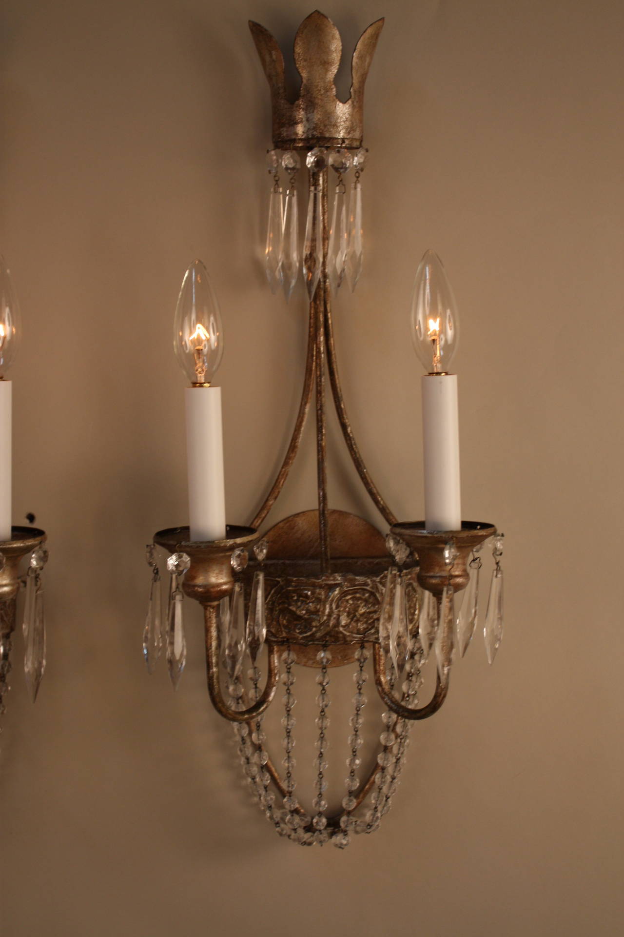 American Empire Style Wall Sconces