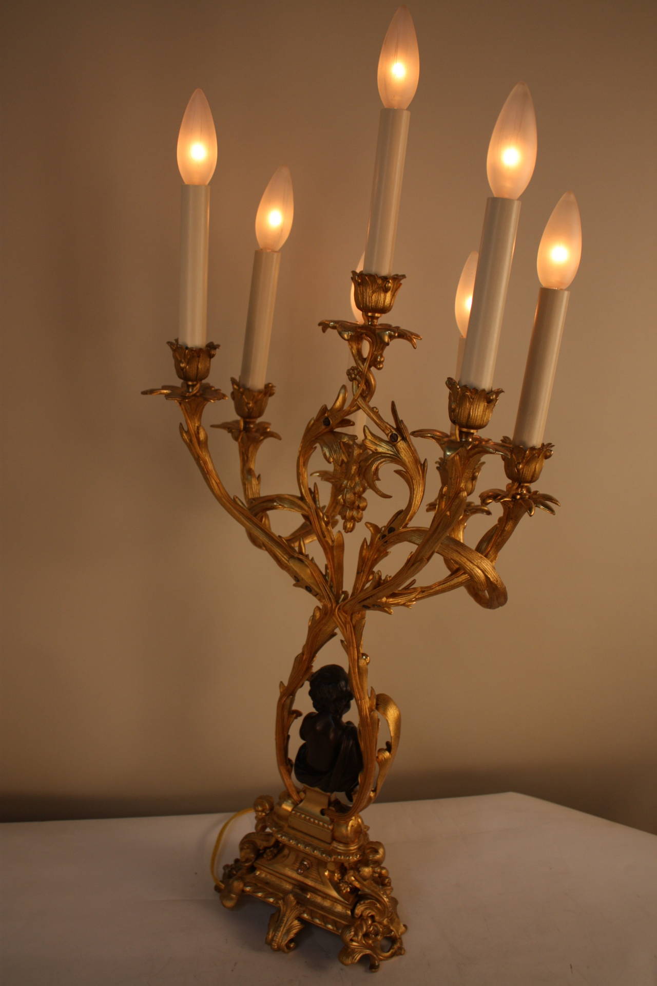 Fabulous Bronze Candelabra Lamp 3