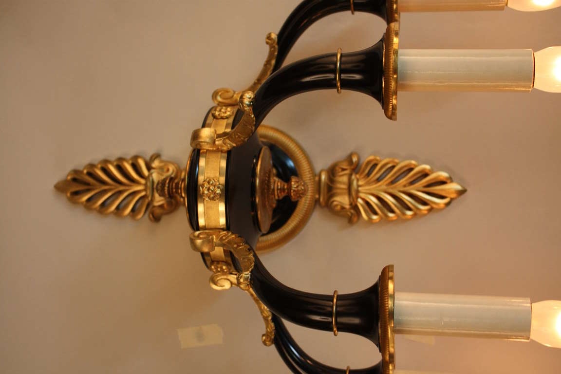 French Pair of Empire Style Wall Sconces