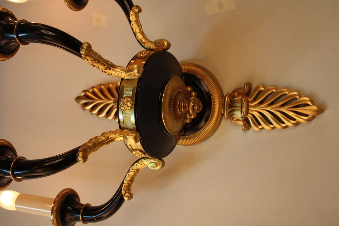 Mid-20th Century Pair of Empire Style Wall Sconces