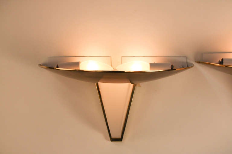 Pair of Art Deco Wall Sconces by Jean Perzel In Good Condition In Fairfax, VA