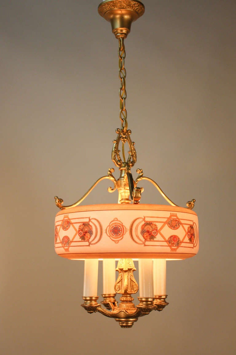 American 1930s Chandelier by Litolier