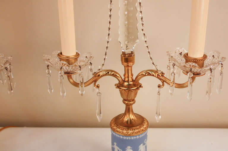 Pair of Neoclassical Candelabra Table Lamps 1