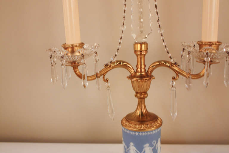 Pair of Neoclassical Candelabra Table Lamps 3